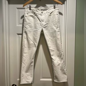 Gap white denim crop kick jeans